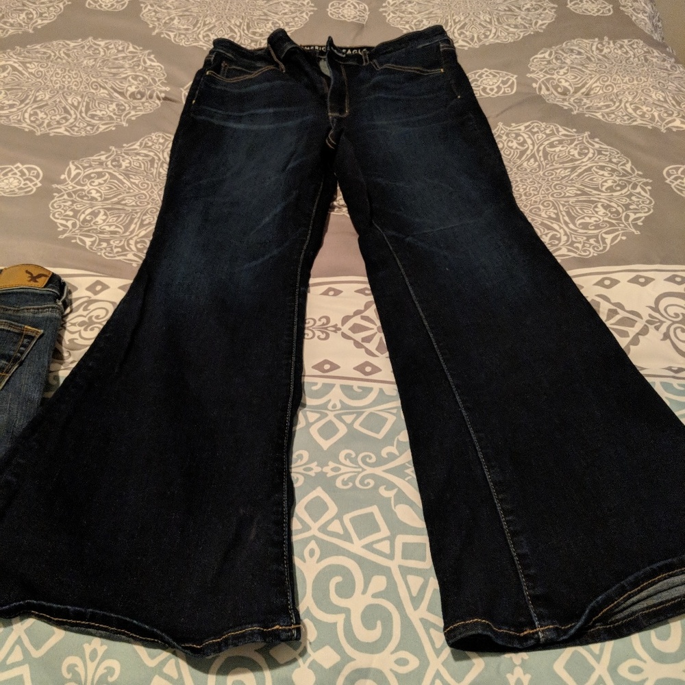 AE High Rise Flare Jeans